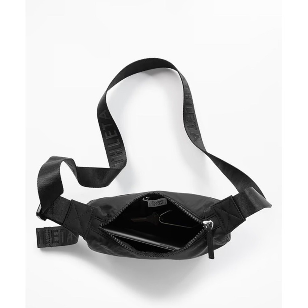 ATHLETA All About Mini Crescent Bag Black NWT - Picture 3 of 4